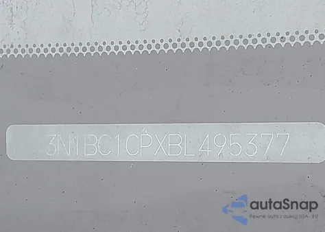 2011 Nissan Versa 1.8S z USA, uszkodzony, nr VIN 3N1BC1CPXBL495377